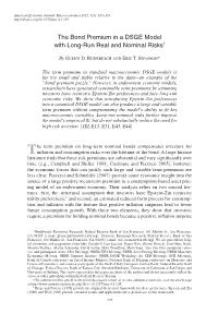 The Bond Premium in a DSGE Model with Long-Run Real and Nominal Risks