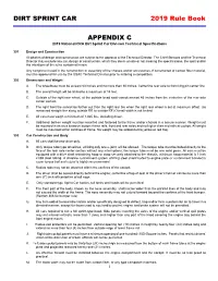 DIRT SPRINT CAR 2019 Rule Book APPENDIX C