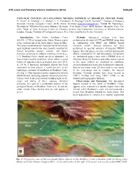 Geologic Context of Lacustrine Mineral Deposits at Bradbury Crater, Mars