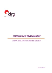 Report on the UNCITRAL Model Law