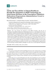 Safety and Traceability in Patient Healthcare Through the Integration