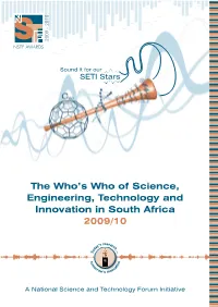 The Who's Who of Science, Engineering, Technology and Innovation in South Africa 2009/10
