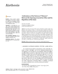 Ambivalence of the Notion of “Mimesis”