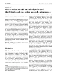 Characterization of Human Body Odor and Identification of Aldehydes Using Chemical Sensor
