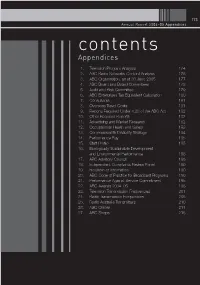 Contents Appendices