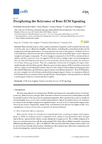 Deciphering the Relevance of Bone ECM Signaling