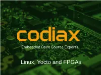Linux, Yocto and Fpgas