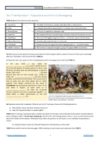 The “Friendly Indian”: Tisquantum and the First Thanksgiving