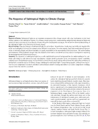 The Response of Subtropical Highs to Climate Change