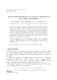 1. Introduction Hedgehog Spaces Are an Interesting Source of Examples in Point-Set Topol- Ogy