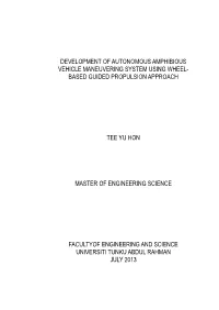 Development of Autonomous Amphibious Vehicle Maneuvering System Using Wheel- Based Guided Propulsion Approach