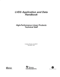 LVDS Application and Data Handbook