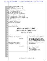 Rumold Declaration Final