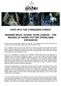 Step Into the Forbidden Forest Warner Bros. Studio