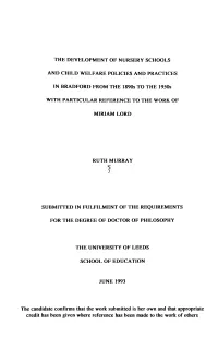 The Candidate Contrrms That the Work Submitted Is Her Own and That Appropriate Credit Has Been Given Where Reference Has Been Made to the Work of Others ABSTRACT