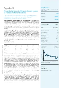 Aggreko’S Current Hold Valuation As a Moderately Assign I Share, Recommendation Per to Aggreko