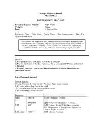 Epoch Times – Nine Commentaries – Black List – Treatment on Return