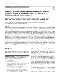 Integrative Analysis of Genomic Amplification-Dependent Expression