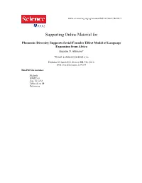 Supporting Online Material For