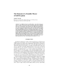 The Elements of a Scientific Theory of Self-Deception