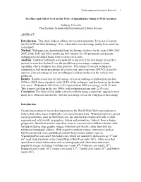 The Rise and Fall of Text on the Web: a Quantitative Study of Web Archives