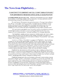 More Embraer Rj-145 Flight Simulators on Order For