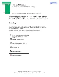Reforming Education in Post-Partition Northern Ireland: State Control and Churches’ Interference