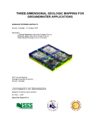 Three-Dimensional Geologic Mapping for Groundwater Applications