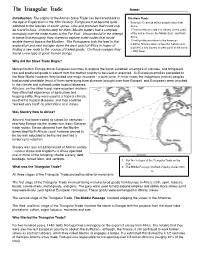 Triangular Trade Worksheet