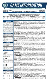 05.25.17 Game Notes.Indd