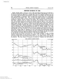 British Banking in 1924