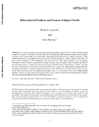 Differentiated Products and Evasion of Import Tariffs