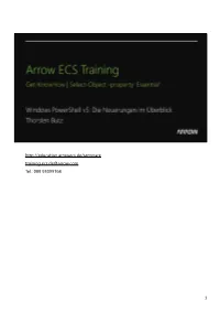 Training.Ecs.De@Arrow.Com Tel.: 089 93099168