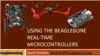 Using the Beaglebone Real-‐Time