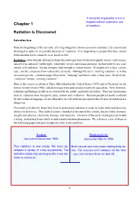 Chapter 1 Radiation Is Discovered