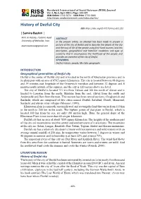 History of Dezful City DOI: | Samira Bashiri | M.A