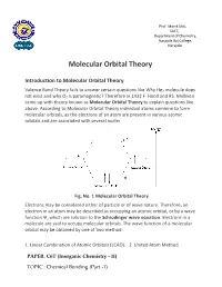 Molecular Orbital Theory