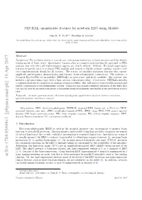 Quantitative Features for Newborn EEG Using Matlab