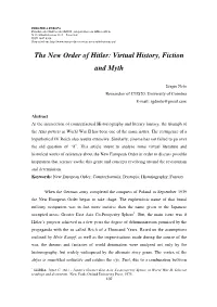 The New Order of Hitler: Virtual History, Fiction and Myth