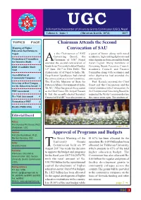 UGC Newsletter, Vol 6, Issue 1.Pdf
