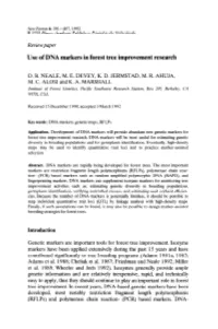 Use of DNA Markers in Forest Tree Improvement Research