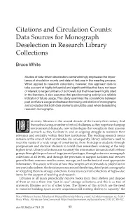 Data Sources for Monograph Deselection in Research Library Collections