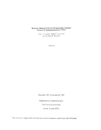 Reference Manual for the Icon Programming Language Version 5 (( Implementation for Limx)*