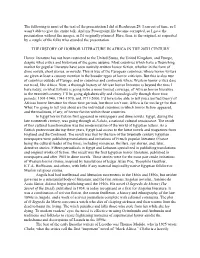 The Following Is Most of the Text of the Presentation I Did at Readercon 29