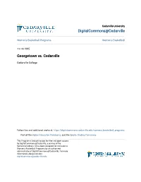 Georgetown Vs. Cedarville