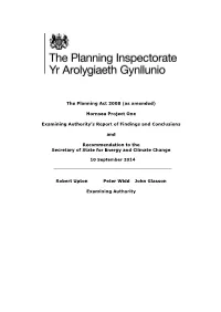 Hornsea Project One Examining Authority's Report of Findings And