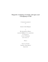 Magnetic Trapping of Atomic Nitrogen and Cotrapping of NH