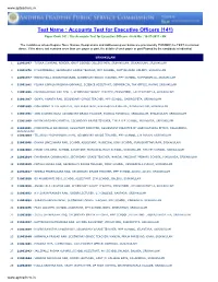 Test Name : Accounts Test for Executive Officers (141) Paper Code 141 : the Accounts Test for Executive Officers - Held on : 18-07-2011 - FN