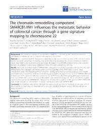 The Chromatin Remodelling Component SMARCB1/INI1
