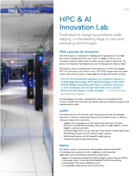 HPC & AI Innovation Lab Flyer